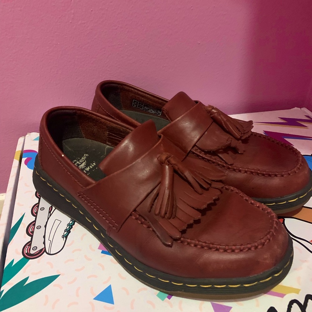 Doc Marten loafers. Burgundy. Size 6 Womens